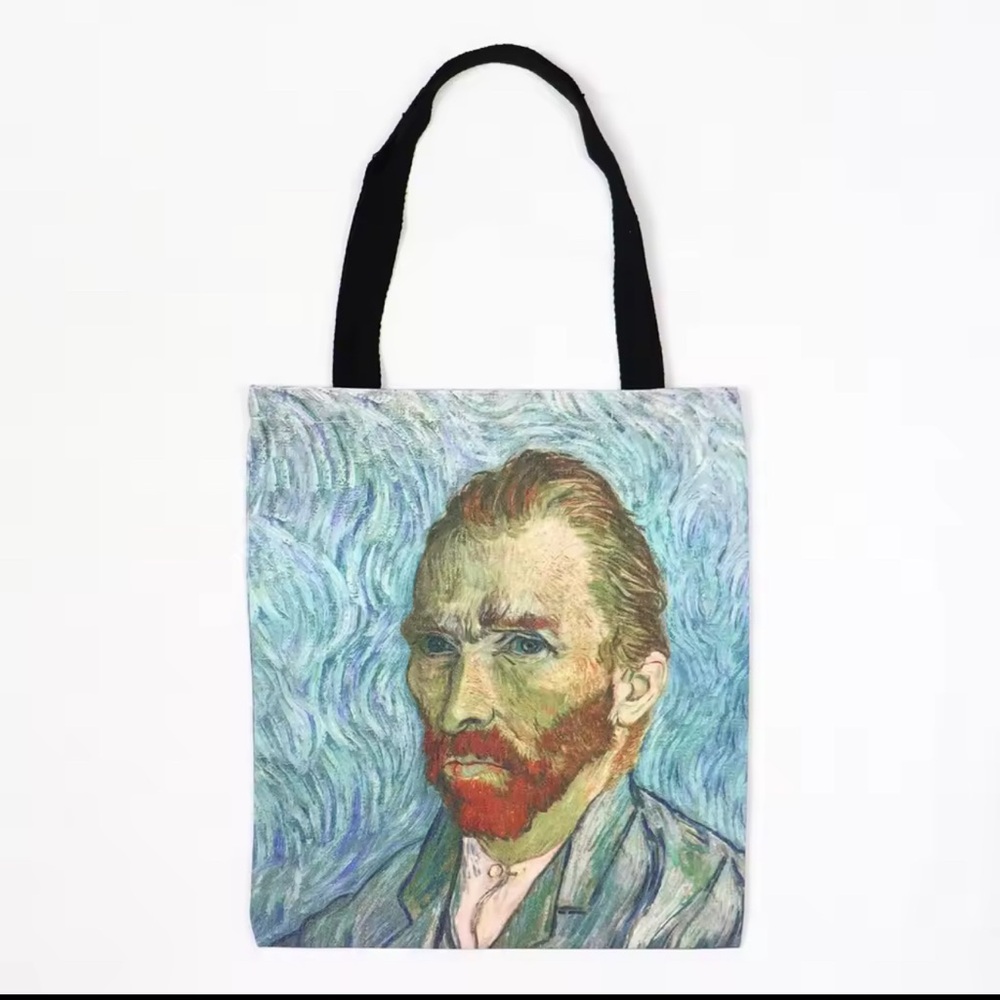 Vincent Van Gogh Self Portrait  Tote Bag Large Multicolor Art Theme Dura… - Picture 2 of 7